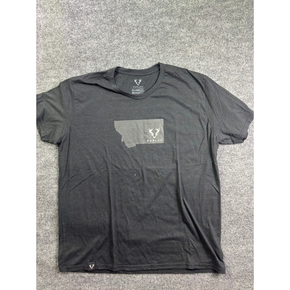 Forloh Graphic T-Shirt Mens XX-Large‎ Black Montana Logo Recycled Short Sleeve